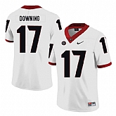 Georgia Bulldogs 17 Matthew Downing White Nike College Football Jersey Dzhi,baseball caps,new era cap wholesale,wholesale hats